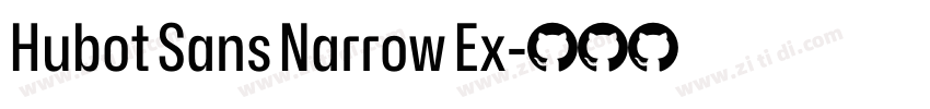 Hubot Sans Narrow Ex字体转换